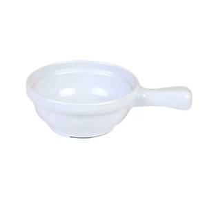 12 Soup bowls with handles, 11x17x5cm, 296ml - White