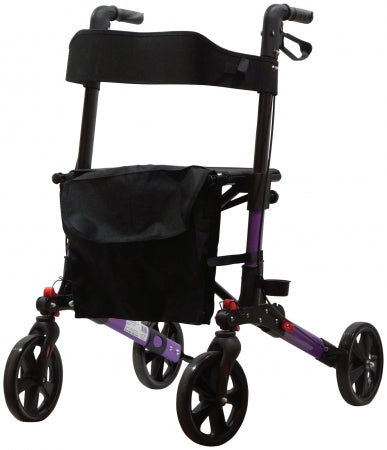 Deluxe Fold Flat Rollator - Purple